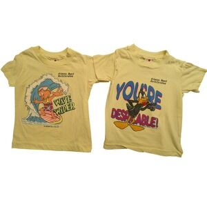 Kids 1990 Warner Bros Daffy Duck You're Despicable Atlantic Beach T Shirt Medium